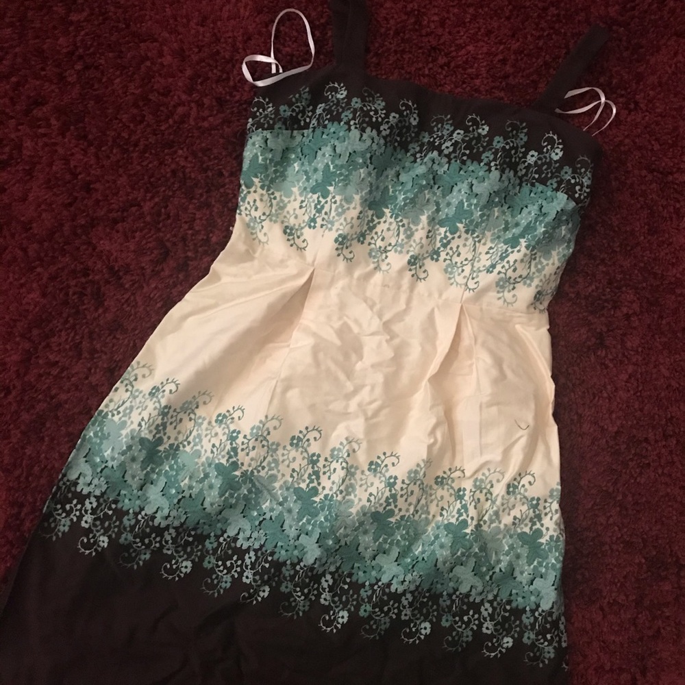 Teal Floral Dress